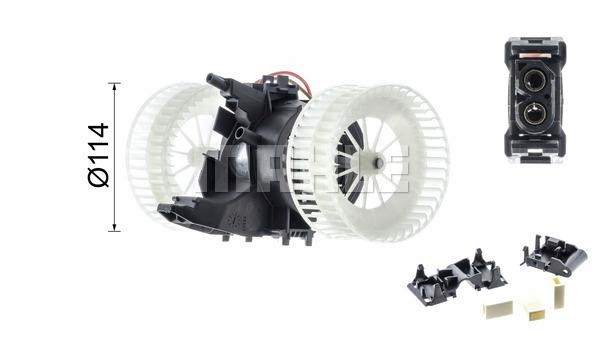 фото №13, Вентилятор nagrz. bmw 5 e60 520 d 05- mahle ab 133 000p вентилятор