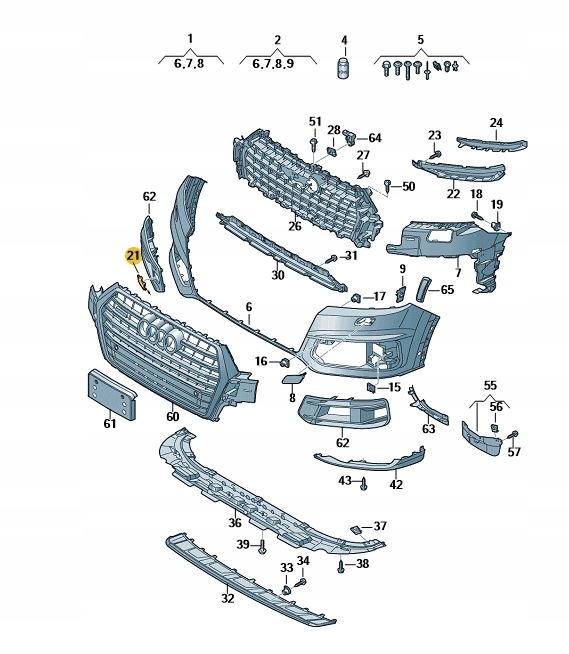 фото №1, Заглушка ушка фаркоп буксировочный перед audi q7 оригинал od aso