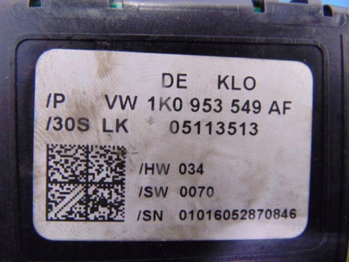 фото №6, Volkswagen golf v hb 1.6mpi перемикач комбінований 1k0953549af