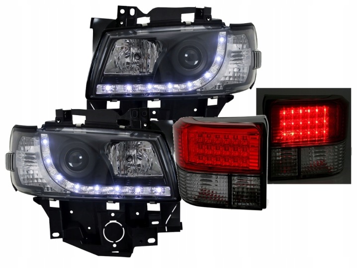 фото №1, Лампи фари + задні led do vw t4 od 1996 do 2003 daylight комплект