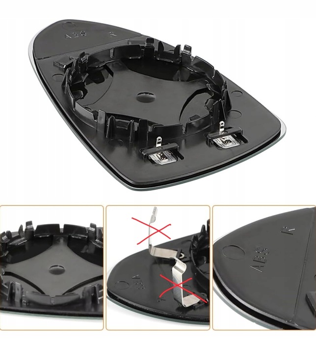 фото №6, Стекло зеркало заднего вида з підігрівом правая opel corsa d 2006-14 e 2014-20