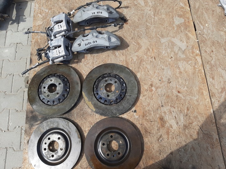 фото №1, Audi q7 4m затискачі диски гальмівні перед зад комплект
