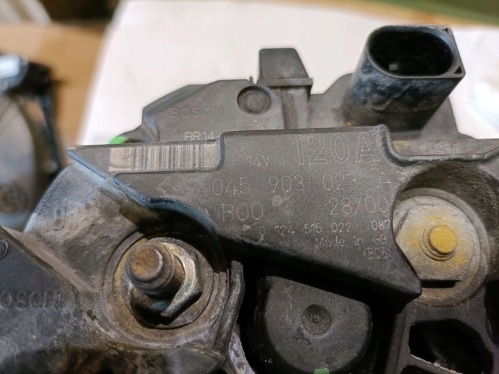 фото №7, Генератор vw audi 1.4tdi 045903023a бош 120a