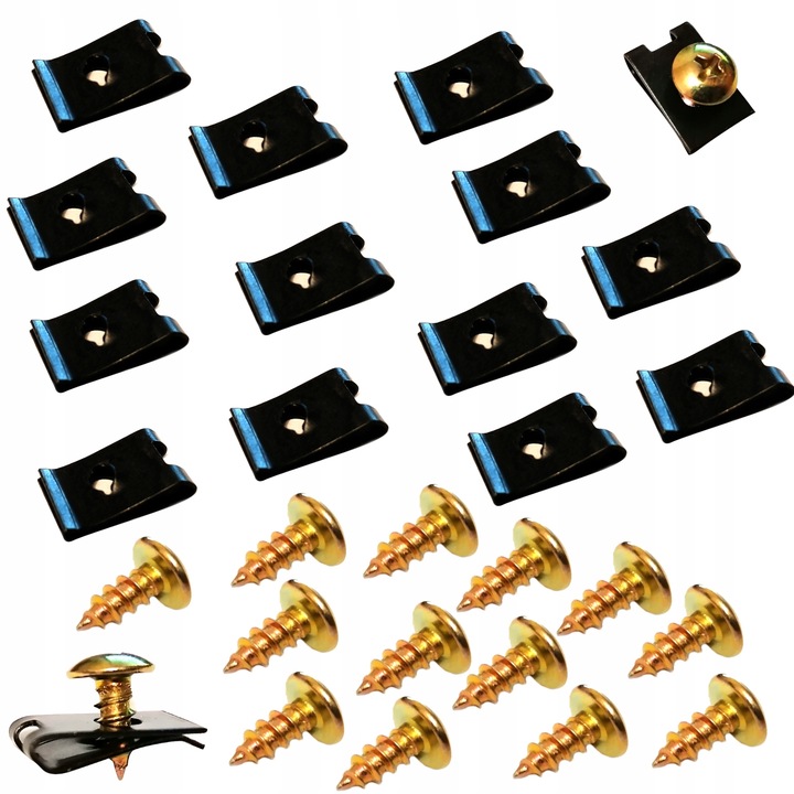 фото №1, 15x пластина кліпса монтажна гвинт m5 універсальний