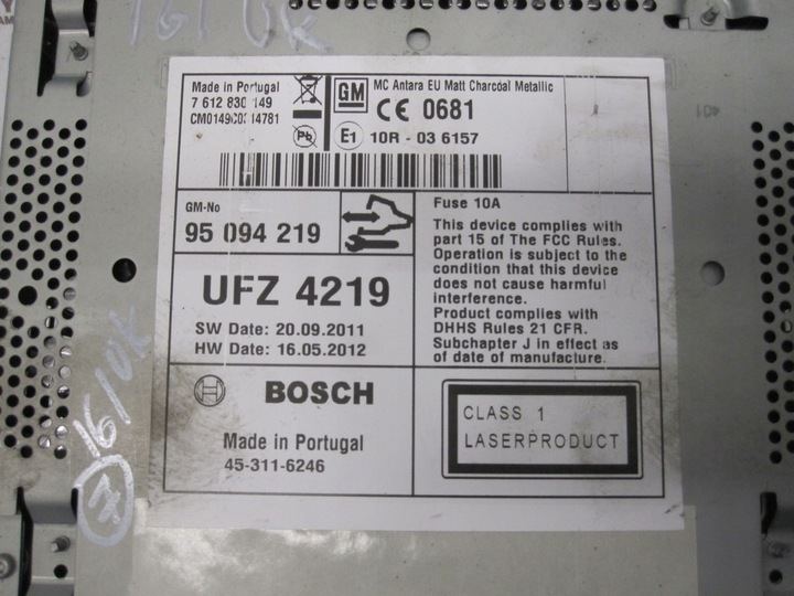 фото №7, Opel antara рестайлинг 12r радио cd экран дисплей 95094219 7612830149