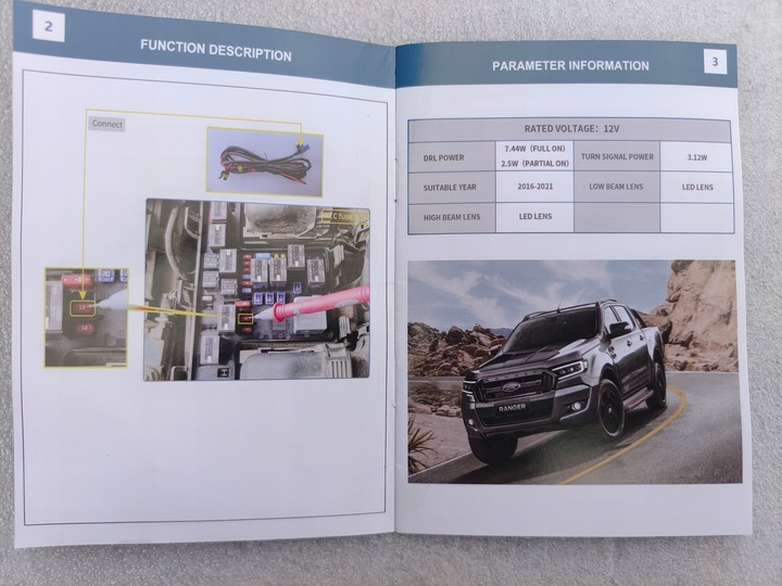фото №14, Ford ranger v 5 mk5 рестайлінг 16- лампа лампи vland повний led neon тюнінг