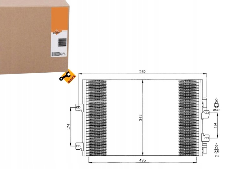 фото №3, Радіаторів кондиціонера nrf 35543