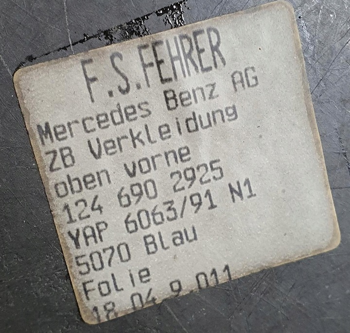 фото №6, Пластик защита люк mercedes w124