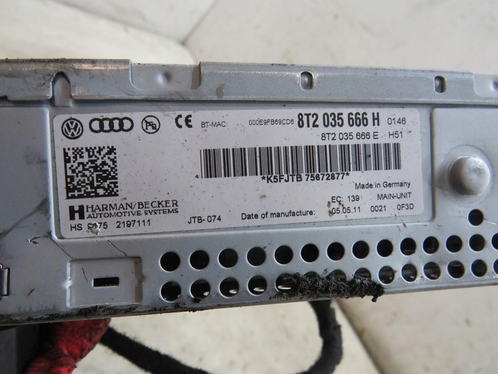 фото №5, Считыватель навигации audi q5 a4 b8 a5 a7 8t2035666h