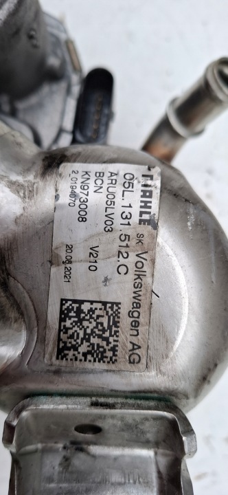 фото №8, Vw audi 2.0tdi радіатор вихлопних газів egr дросельна заслінка 05l131512c 05l131501c