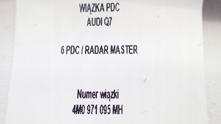фото №11, Жгут 6 pdc радар master audi q7 4m0971095mh
