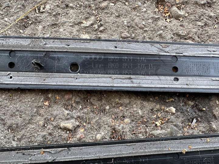 фото №8, Audi a4 b8 8k0 планки порогові накладки s-line комплект 4 штуки
