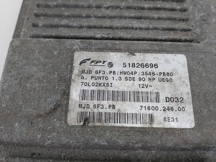 фото №6, Комп'ютер, блок керування fiat grande punto 51826696 1.3 jtd