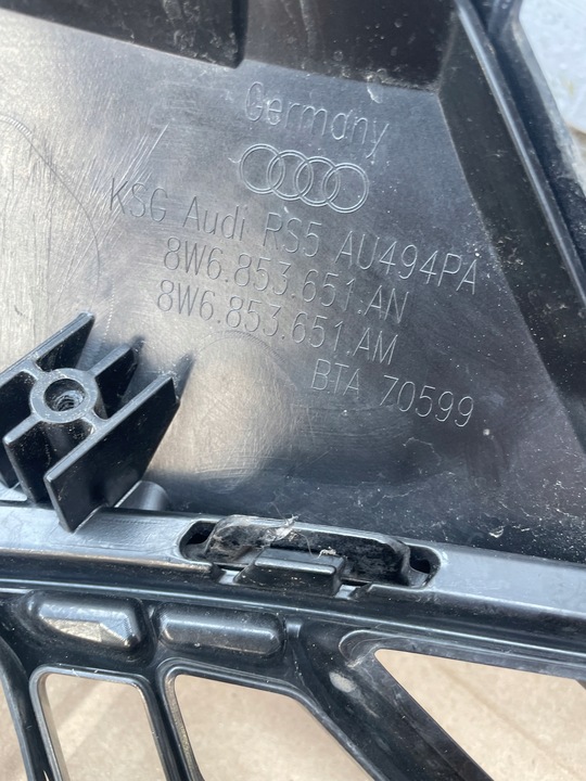 фото №7, Audi rs5 8w6 рестайлінг переднє бампер з решітка 8w6807437ah біржа