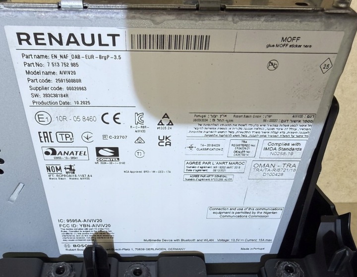 фото №7, Магнитола магнитола 259150080r renault trafic iii iv 2021 2022-