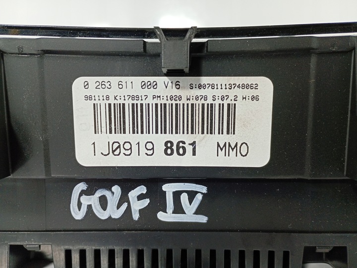фото №5, Vw golf iv 4 97-06 спідометр  прилади obrotomierz оригінальний номер 1j0919861
