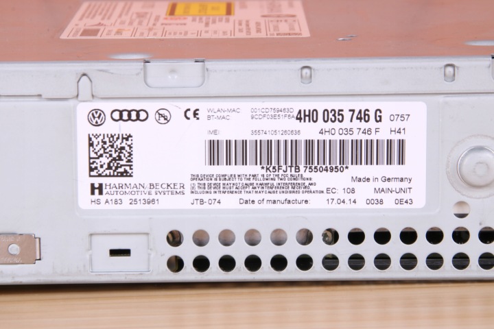 фото №7, Audi a8 d4 считыватель модуль навигации mmi 4h0035746g