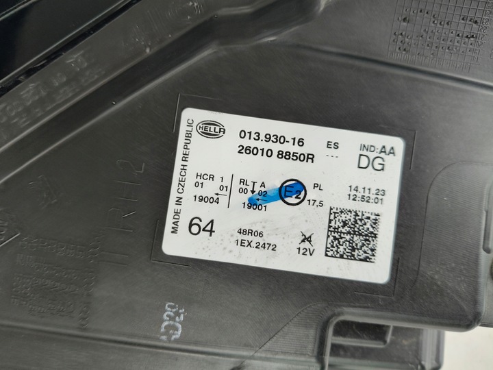 фото №8, Лампа правая фара renault captur ii 19- полный led