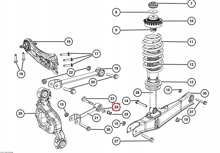 фото №13, Dodge journey 08- 2008- важіль важелі правий лівий зад набір