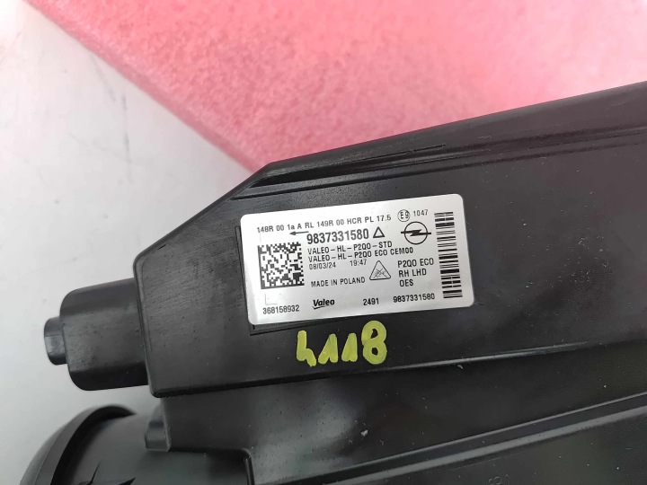 фото №12, Opel mokka b ii 20- фара права перед передня повний led нова oem номер 4118