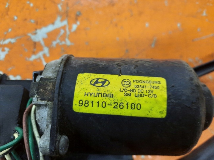 фото №9, Hyundai santafe 00-04 механізм двигунчик двірник перед 9811026100 g4js