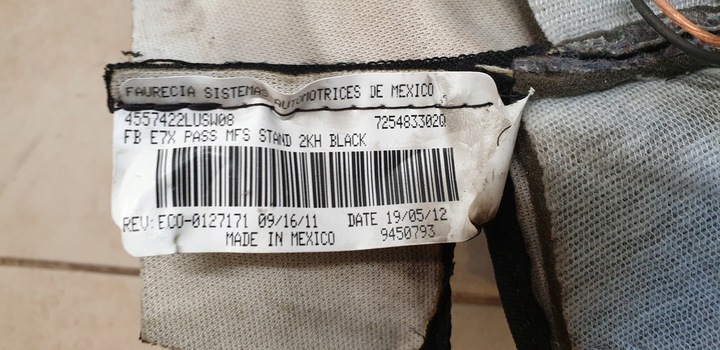 фото №9, Коврик нагревательная обивка спинка сиденья перед правый bmw x5 e70 чёрная кожа