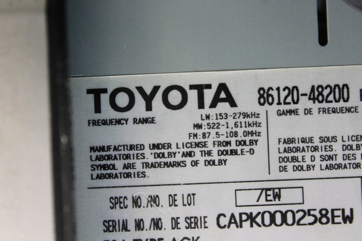 фото №8, Радіо bez навігації lexus rx _u3_ 8612048200 3.0l бензин 150kw 2003