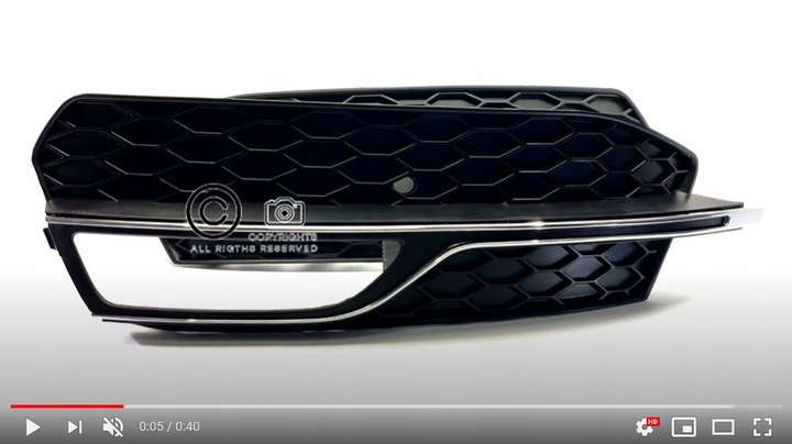 фото №13, Решітка решітка pod галоген audi a3 8v s3 13-17 сота сота хром