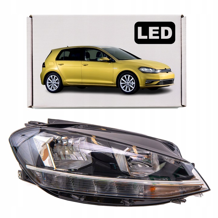 фото №1, Vw golf 7 5g1 2016-2020 лампа передня drl led з halogenem права 5g1941006d