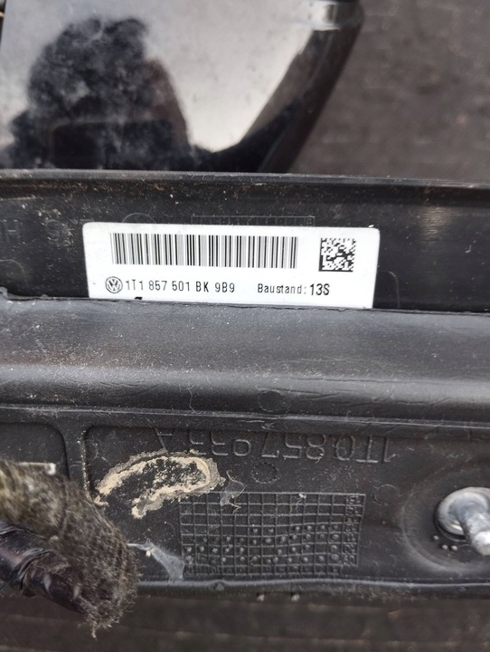 фото №11, Дзеркало ліві vw touran ii 1t1857501bk 1t0857933a 9 pin eu
