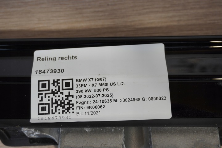 фото №7, Рейлінги дахові bmw x7 g07 g07lci 8090457 8090458