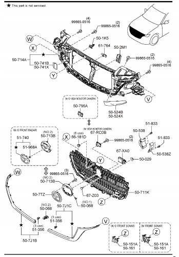 фото №1, Камера перед mazda cx-70 kj 2024- нова оригінал