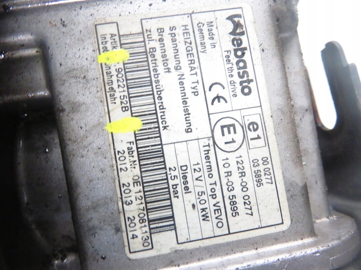 фото №7, Вебасто vw touran ii 1t3 1k0815065ar 9022152b