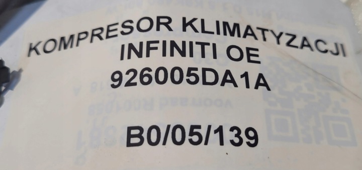 фото №7, Компресор кондиціонера infiniti oem номер 926005da1a