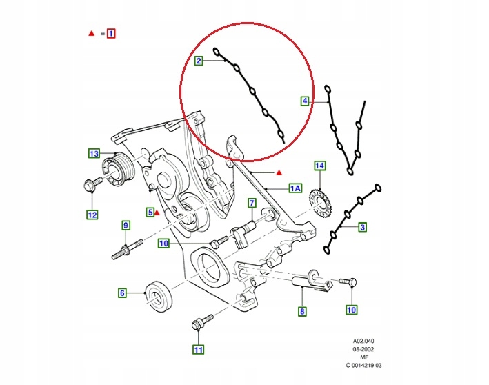 фото №10, Уплотнитель правая крышки грм ford 3,0 v6 oem номер