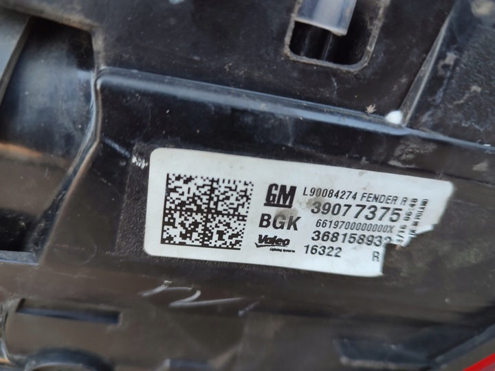 фото №8, Лампа правый зад opel astra k v универсал европа w крыло 150tys пробег