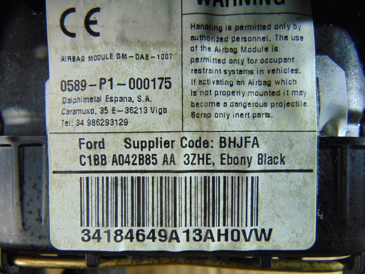 фото №12, Подушка водія подушка безпеки ford fiesta mk7 рестайлінг ecosort mk2