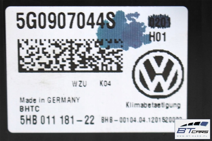 фото №11, Vw golf 7 панель климат кондиционера 5g0907044s 5g0907044ab 5g0907044ap 5g090