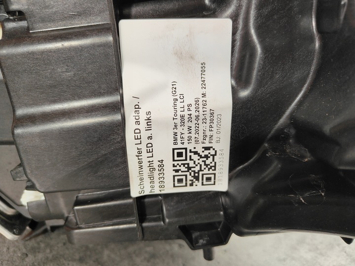 фото №12, Bmw 3 g20 g21 рестайлінг lci лампа перед ліва права повний led eu 9450795 9450796
