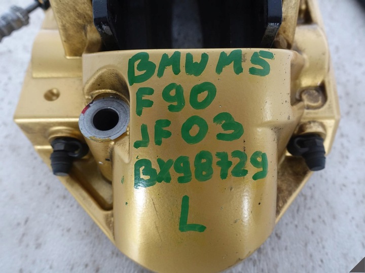 фото №14, Bmw m5 f90 m8 f91 золото суппорт+ тормозные колодки левый перед