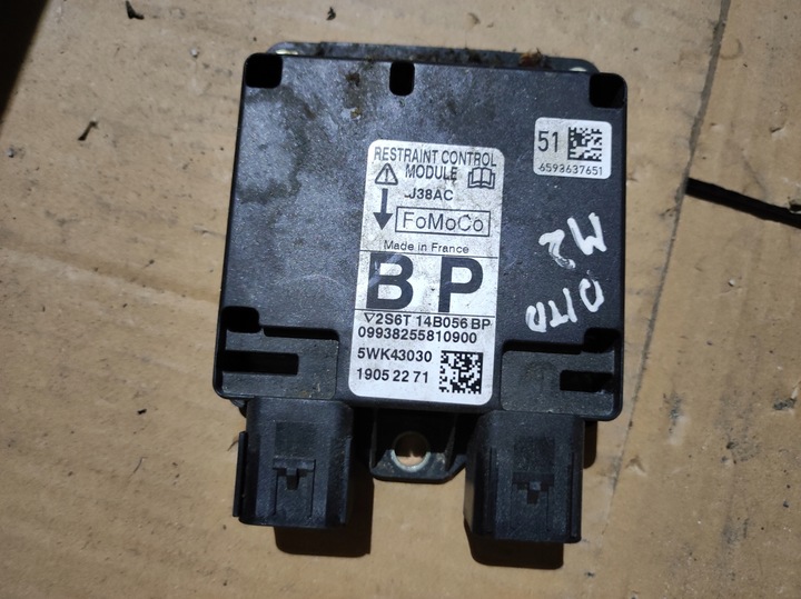 фото №1, Блок керування модуль подушка безпеки mazda 2s6t14b056bp 5wk43030