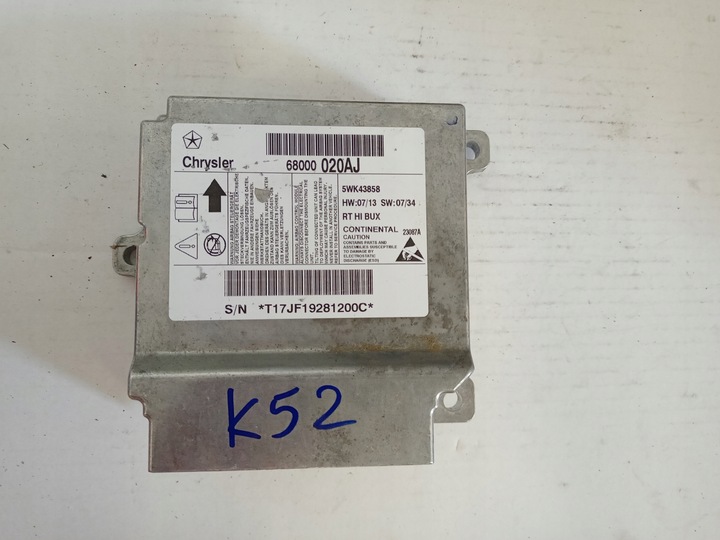 фото №1, Chrysler voyager iv 08- phedra модуль датчик подушки подушка безопасности 68000020aj