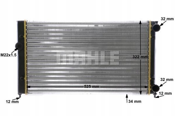 фото №14, Радіатор golf 1.8 cl,gl,gt 91- mahle cr 366 000s радіатор, система