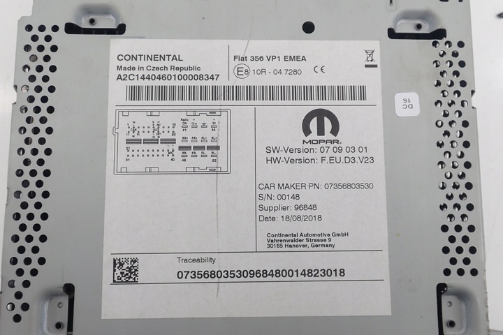фото №5, Радио 07356803530 fiat tipo меню польские