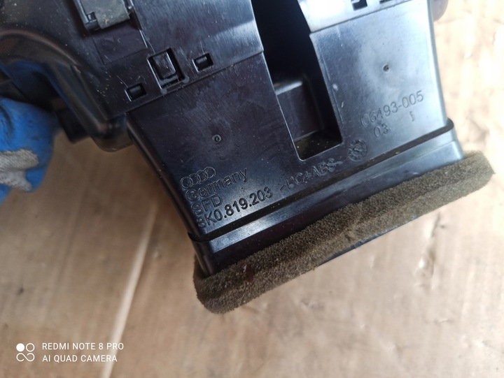 фото №5, Решітка повітропровід тунелю задня audi a4 b8 8k0819203