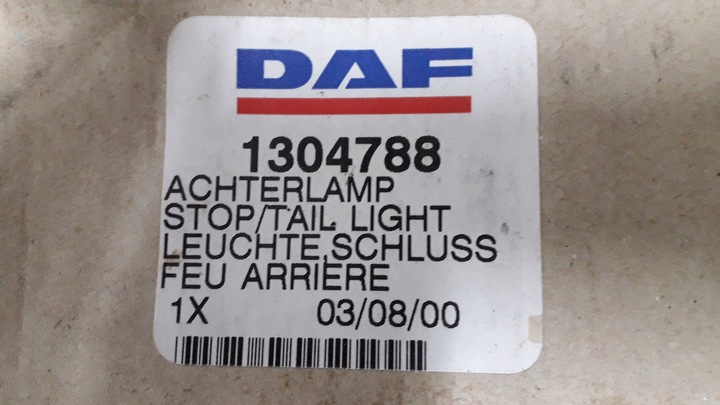 фото №13, Daf cf xf man f2000 лампа зад правая задняя 1304788