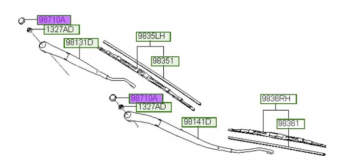 фото №1, Заглушка підлокітник двірники i10 07-12 983800x050