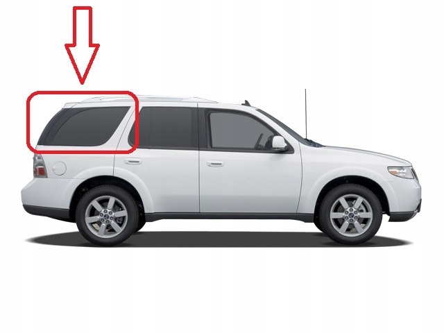 фото №1, Saab 9-7x 05-09r стекло боковая кузовная задняя правая оригинал oem