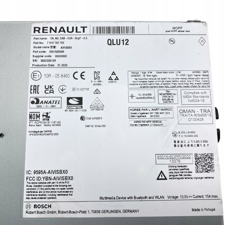 фото №12, Магнітола магнітола renault clio v megane iv arkana captur ii 259153359r