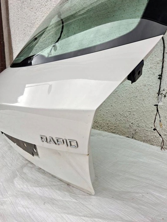 фото №10, Skoda rapid 2018 задня кришка багажника біла lf9e з скло